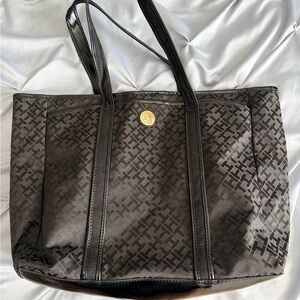 Tommy Hilfiger Black Geometric Tote